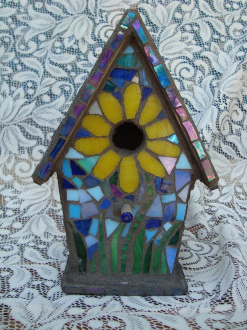Mosaic Birdhouse | Etsy