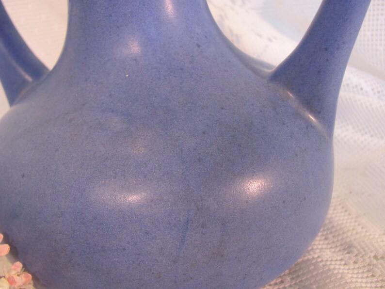 Niloak Pottery Vase Double Handled Blue Matte Glaze Mission Etsy