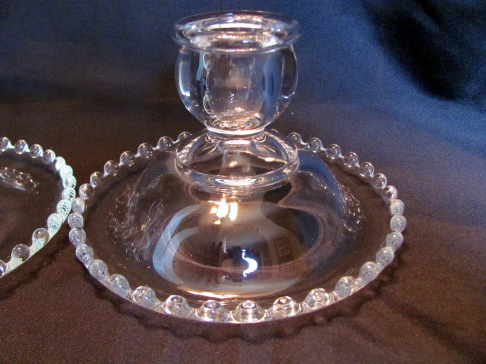 Pair of Candlewick Candle Holders by Imperial Glass Co / Etsy