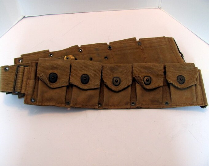 WWI US Army Ammo Belt / US Army Khaki Ammo Belt Etsy