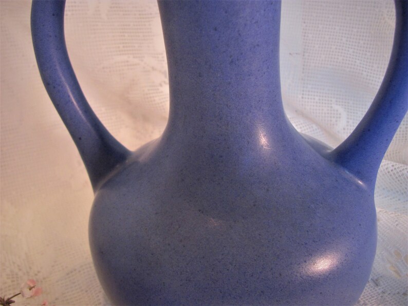 Niloak Pottery Vase Double Handled Blue Matte Glaze Mission Etsy