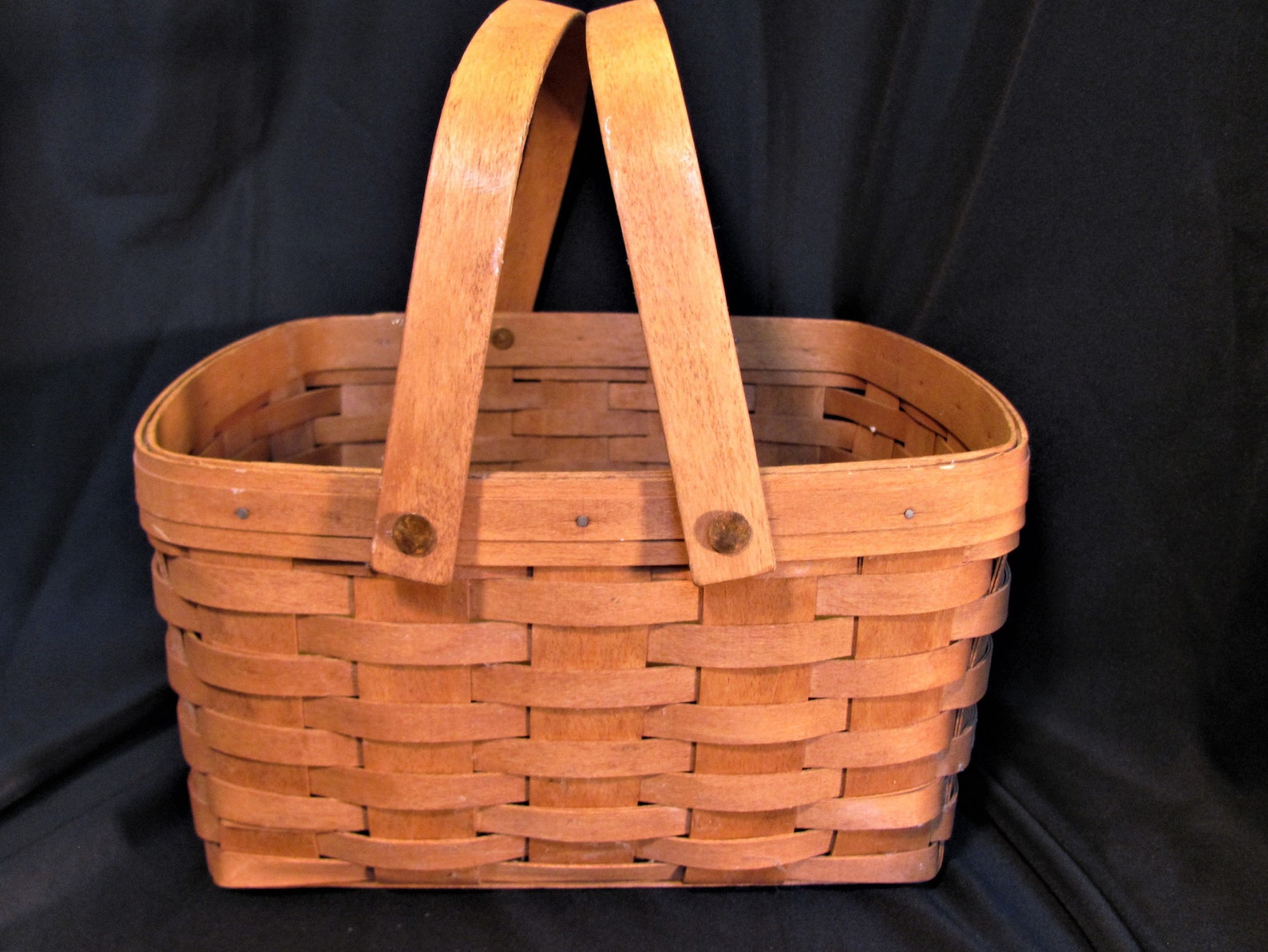 Longaberger 1989 Pie Basket with Double Swing Handles Etsy