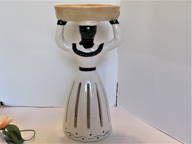 Tall Lady Napkin Holder / Ceramic Lady Napkin Holder Etsy