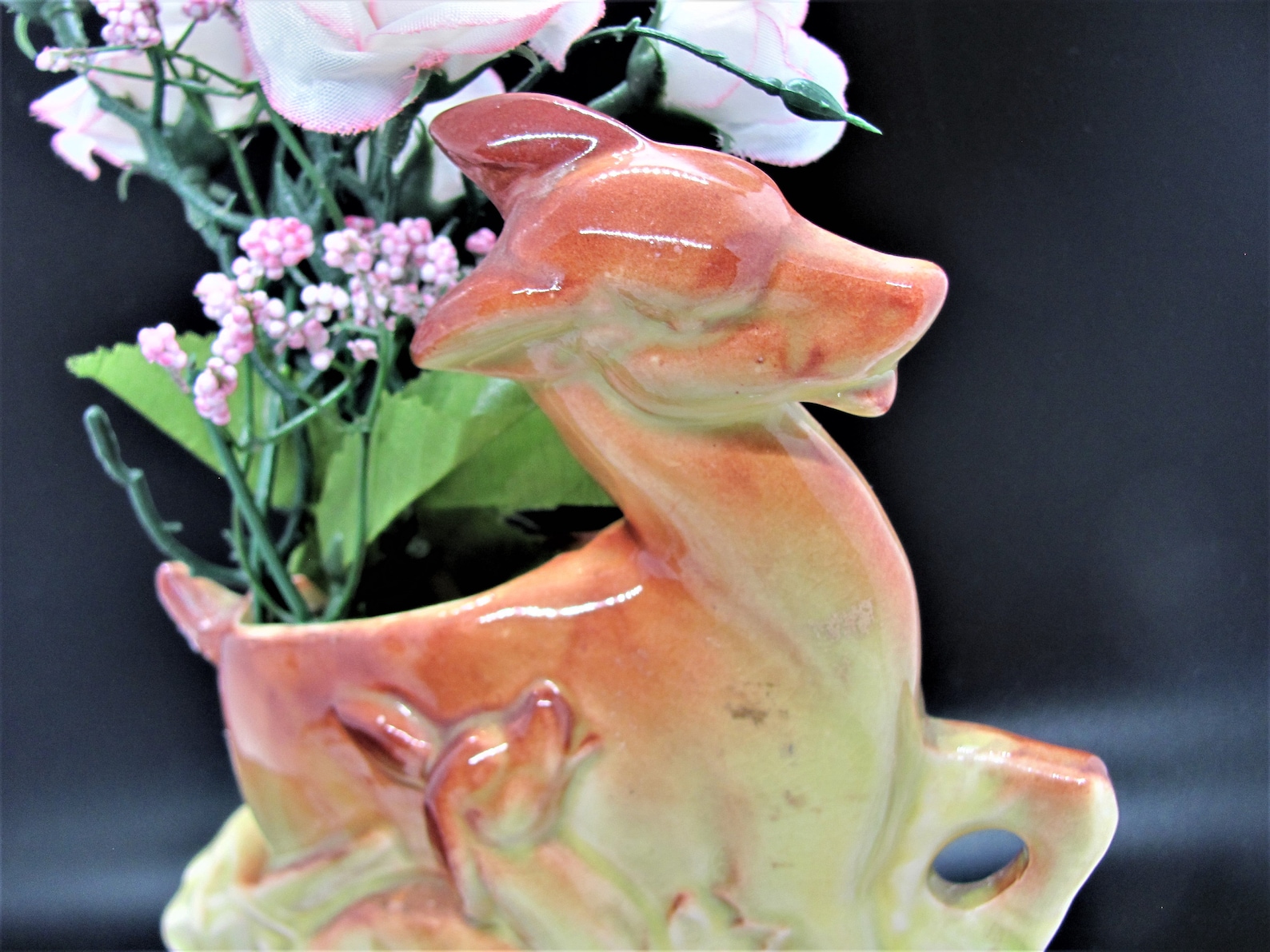 McCoy Deer and Fawn Pottery Planter / McCoy Nursery Planter Etsy