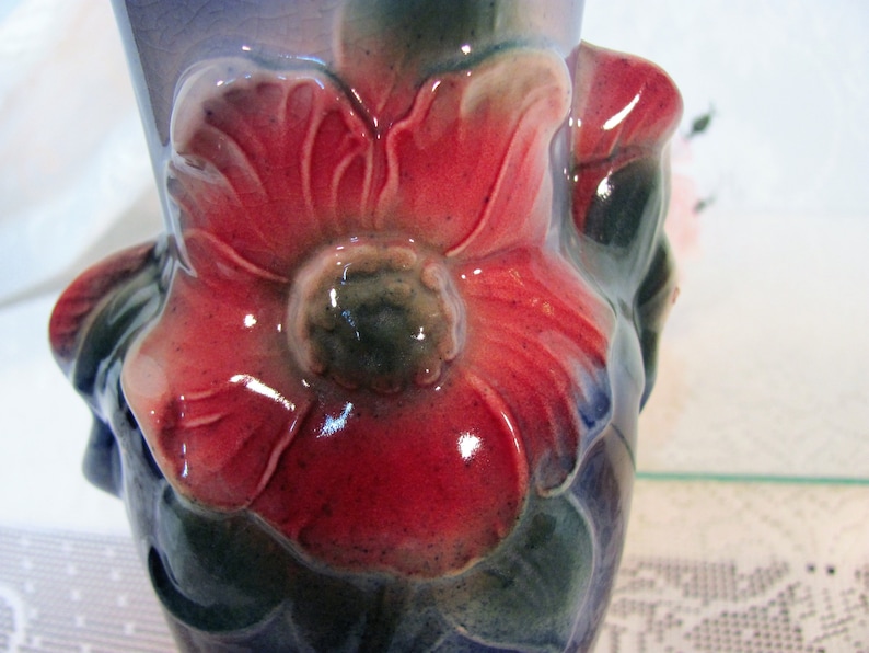 Royal Copley Vase Blue with Raised Dogwood Flowers Etsy