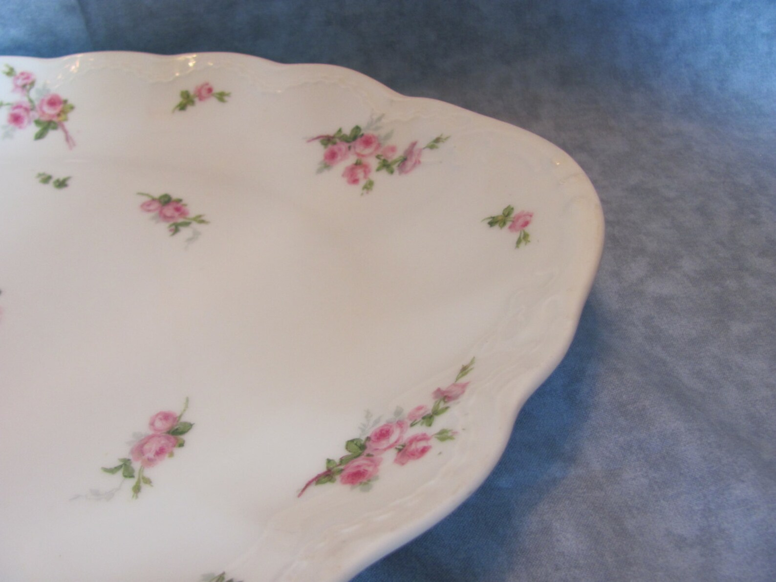 Limoges Serving Platter With Roses / 14 Inch Limoges Platter Etsy