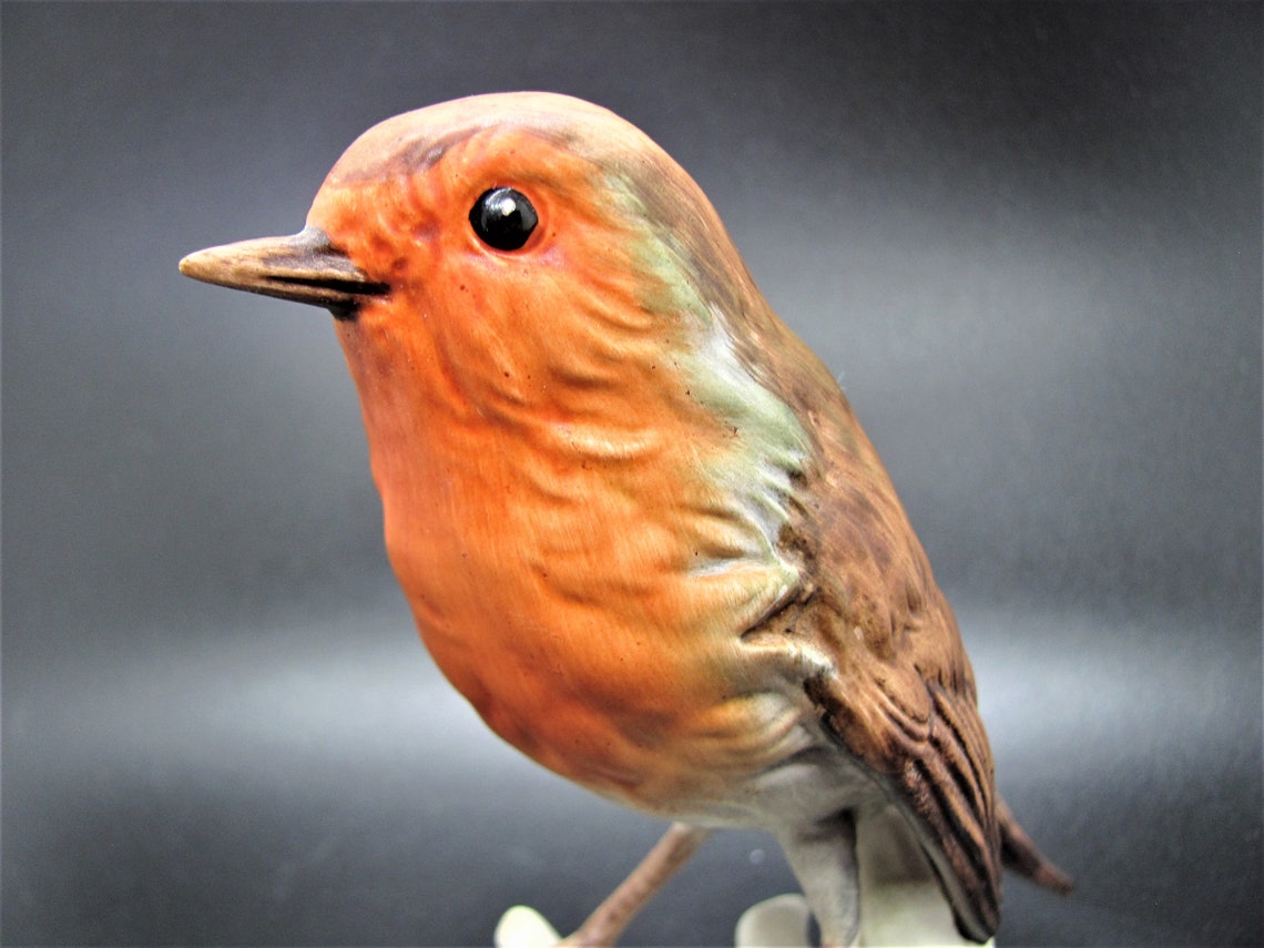 Goebel Porcelain Robin Figurine Hand Painted Made in W Germany Etsy