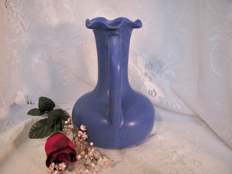 Niloak Pottery Vase Double Handled Blue Matte Glaze Mission Etsy