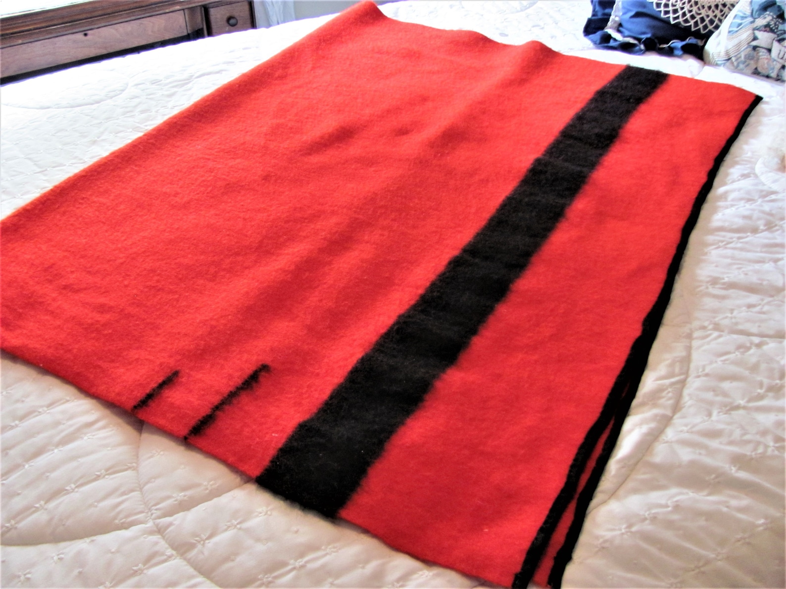 Red Hudson Bay Blanket Throw / Wool 2 Point Blanket 58 x Etsy