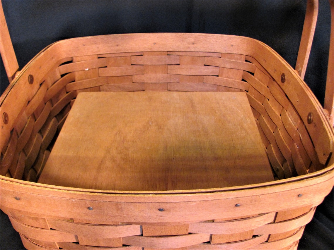 Longaberger 1989 Pie Basket with Double Swing Handles Etsy