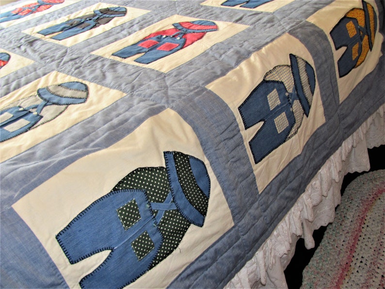 Hand Appliqued Dutch Boy Quilt Hand Quilted Sun Dutch Etsy