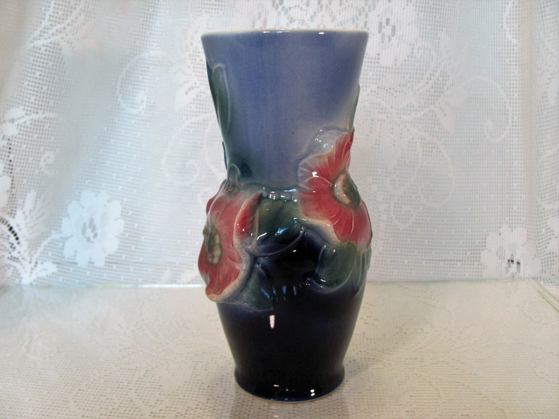 Royal Copley Vase Blue with Raised Dogwood Flowers Etsy