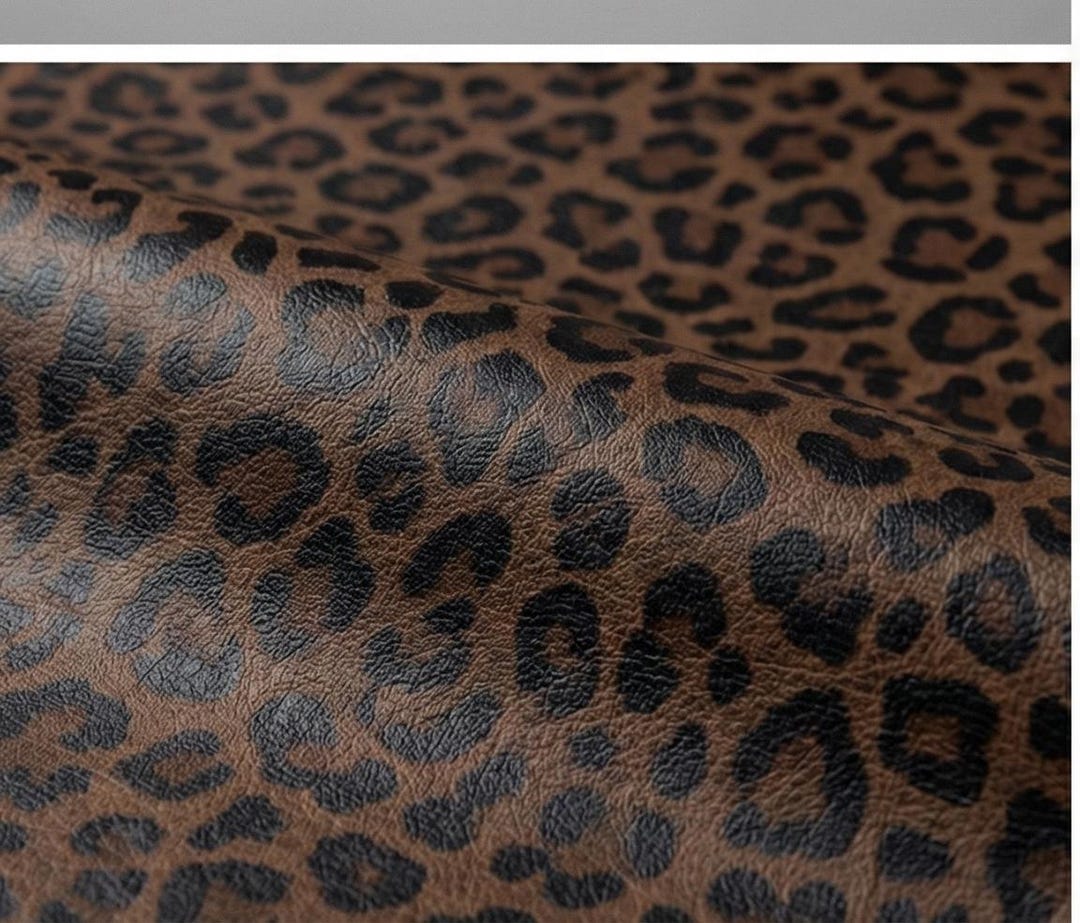 Leopard Backing Leopard Print Faux Leather Fabric, Felt Backing, Cut to Size - Etsy