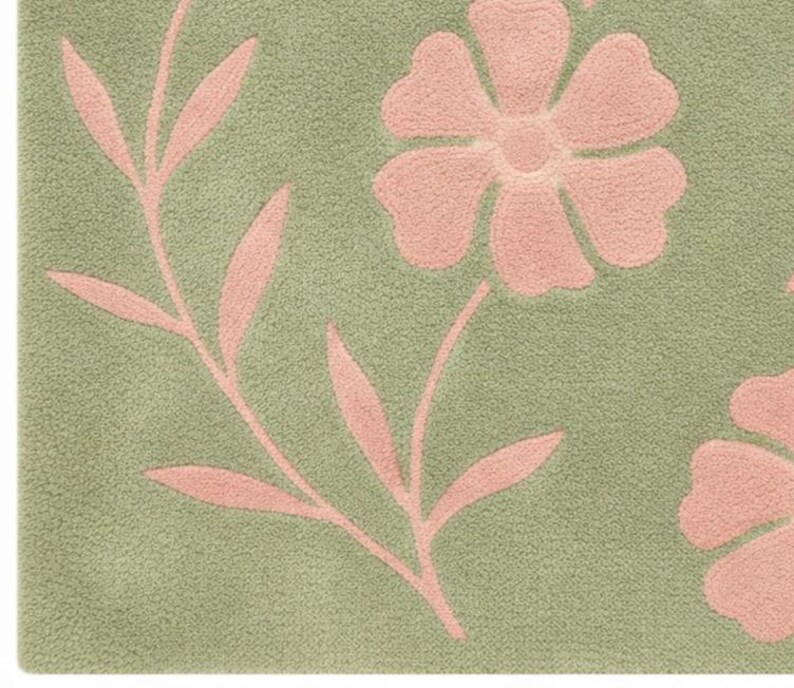 Hand finished sage green rug with embossed pink floral vine design, elegant botanical area rug for living room decor
Sage green area rug with raised pink floral vines, hand finished decorative rug for bedroom or living room
Elegant sage green rug with embossed pink floral pattern, botanical carpet for modern home decor
Textured sage green area rug with pink floral vines, hand finished decorative rug for cozy interiors
Botanical sage green rug with raised pink floral vine detailing, stylish area