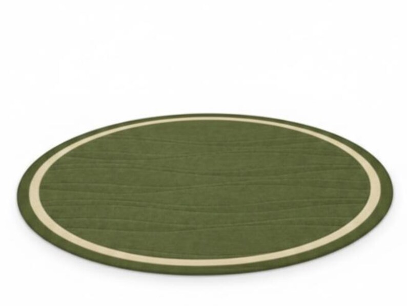 Green Round Outdoor Rug – Modern Wave Patio Deck Carpet - Etsy