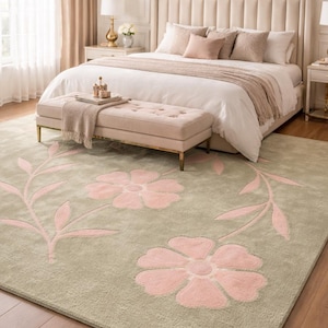 Hand finished sage green rug with embossed pink floral vine design, elegant botanical area rug for living room decor
Sage green area rug with raised pink floral vines, hand finished decorative rug for bedroom or living room
Elegant sage green rug with embossed pink floral pattern, botanical carpet for modern home decor
Textured sage green area rug with pink floral vines, hand finished decorative rug for cozy interiors
Botanical sage green rug with raised pink floral vine detailing, stylish area