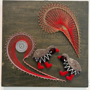 Yanbaru Kuina String Art – Handmade Japanese Bird Wall Art, One of a Kind