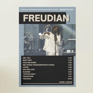 Daniel Caesar Freudian Album Poster Printable Track List Wall Art (Digital Download)