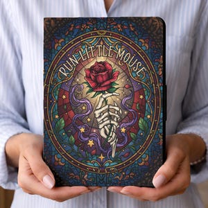 Run Little Mouse Kindle Case, Haunting Adeline Kindle Cover, Dark Romance Merch, Smut Reader, Women's Book Lover Gift, Rose Skeleton