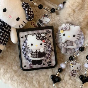 Dark and Cute Hello Kitty Magnetic Phone Case with Lanyard, Compatible with Galaxy Z Flip 7, 6, 5 image 7
