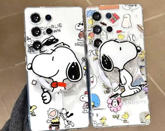Snoopy Magnetische Handyhülle mit Ständer & Lanyard - Samsung S24 S23 S22 S25 S26 Serie