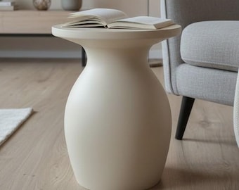 Minimalistischer Beistelltisch 3D-Druck – Moderner Pflanzenhocker – Wohnzimmer Couch SideTable – Design Möbel – Geschenk für Designliebhaber