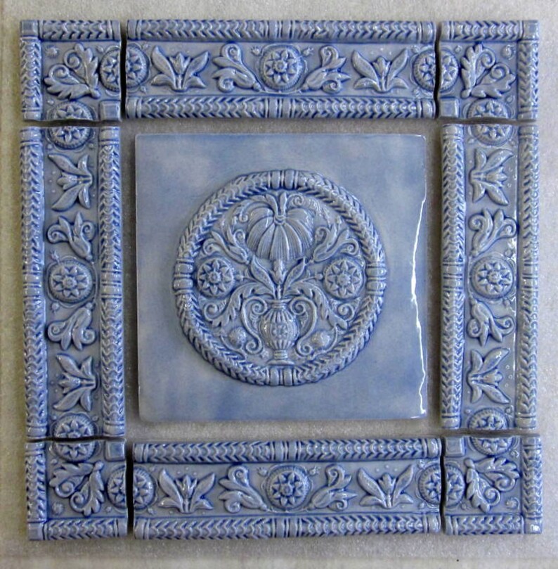 Ceramic ButterMold Border tile 2x6 relief border tile Etsy