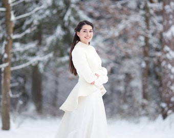 Short dress cheap jacket wedding