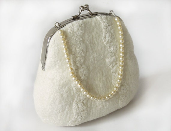 Beaded Wedding purse, wedding clutch, wedding accessories, hand made •  Hidden Jewel of the South End