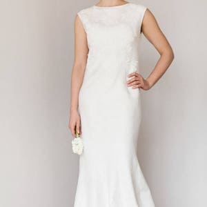 Silk Wedding Dress, Lace Wedding Dress, Felted Dress, Maxi Wedding Dress , Lace Bridal Dress, Gatsby Wedding Dress, Simple Wedding Dress