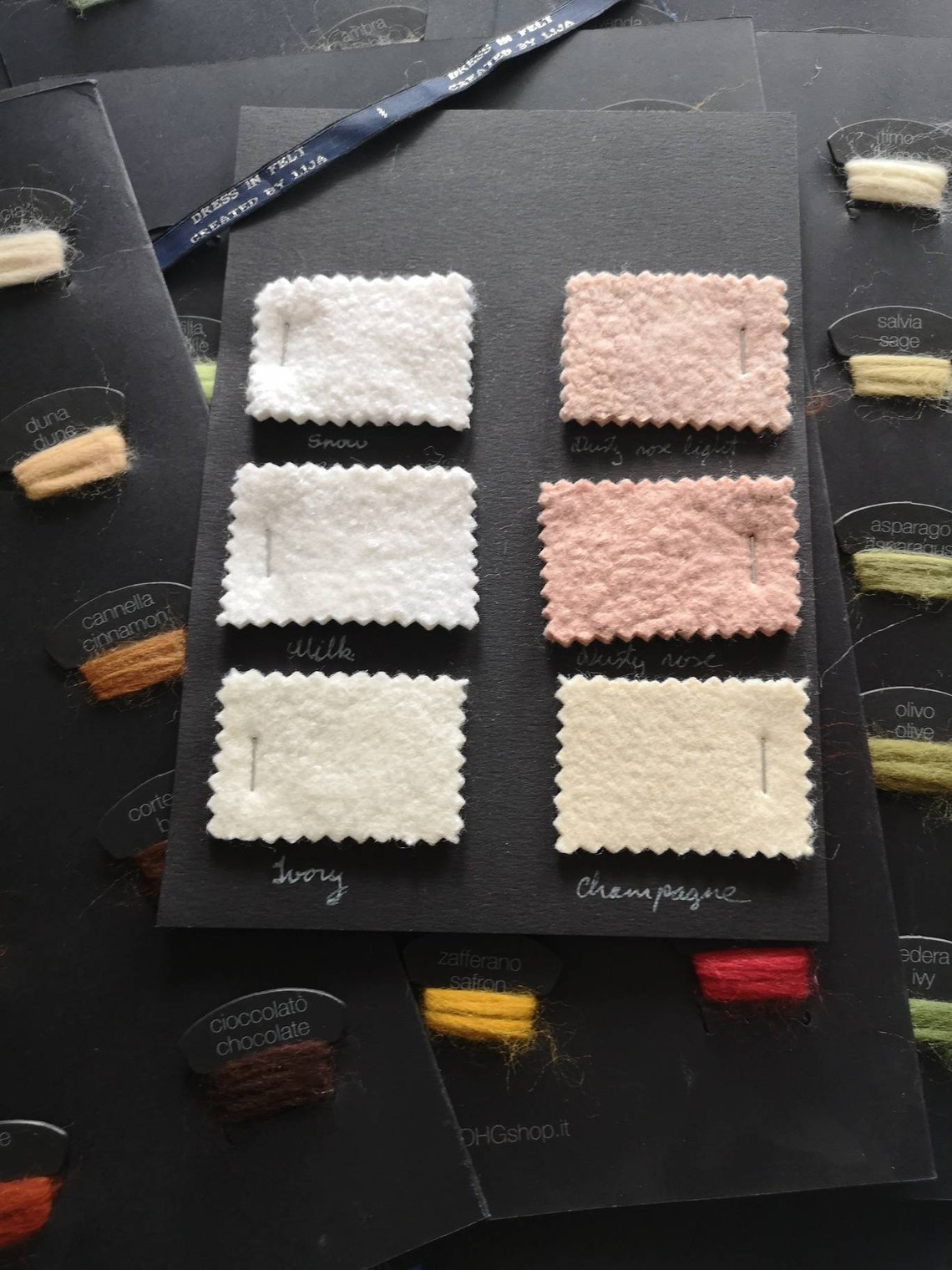 Color swatches jacket swatches felt Swatches Etsy