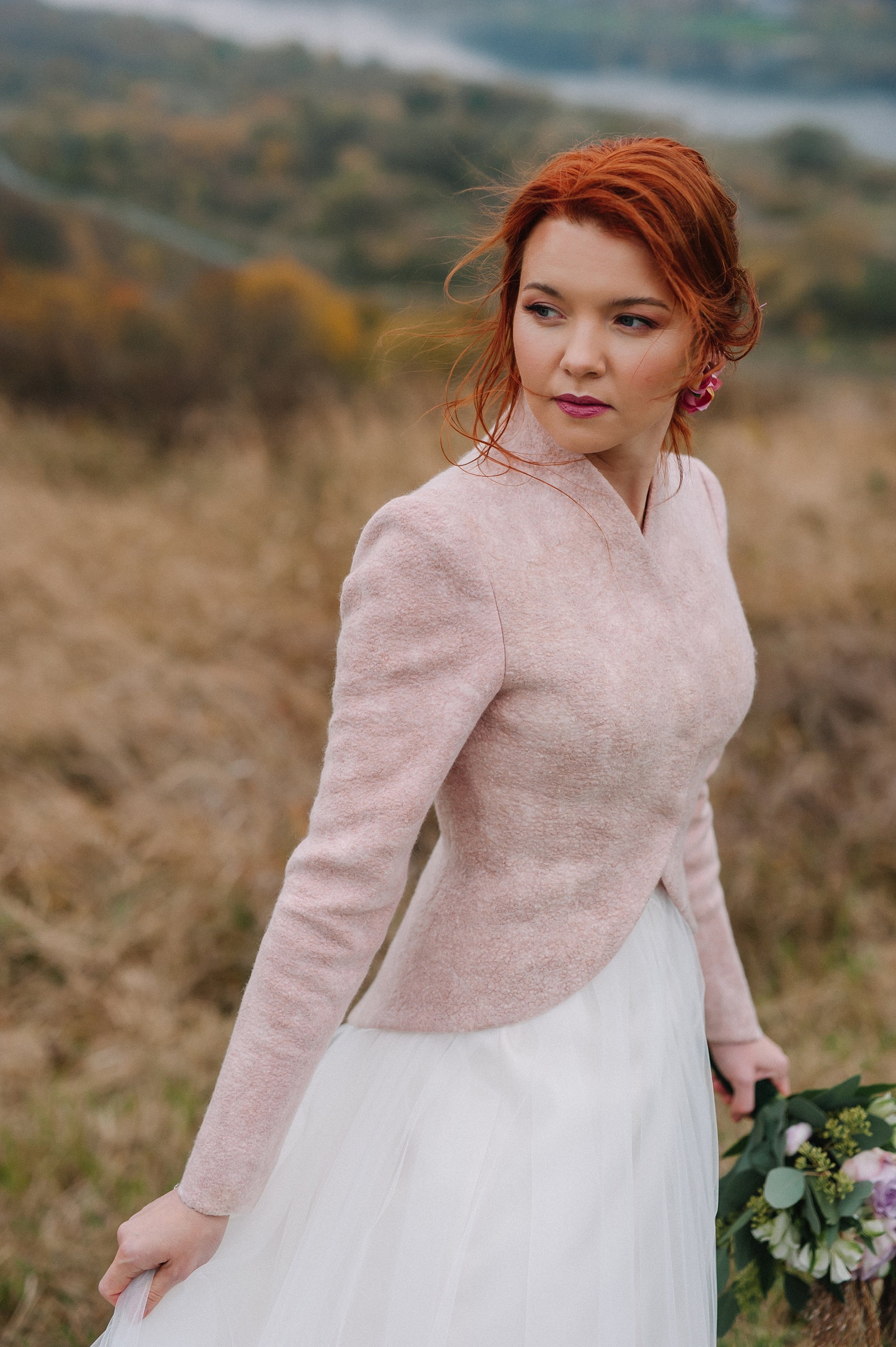 purple and green sweater