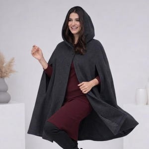 Hooded Cape Coat - Etsy