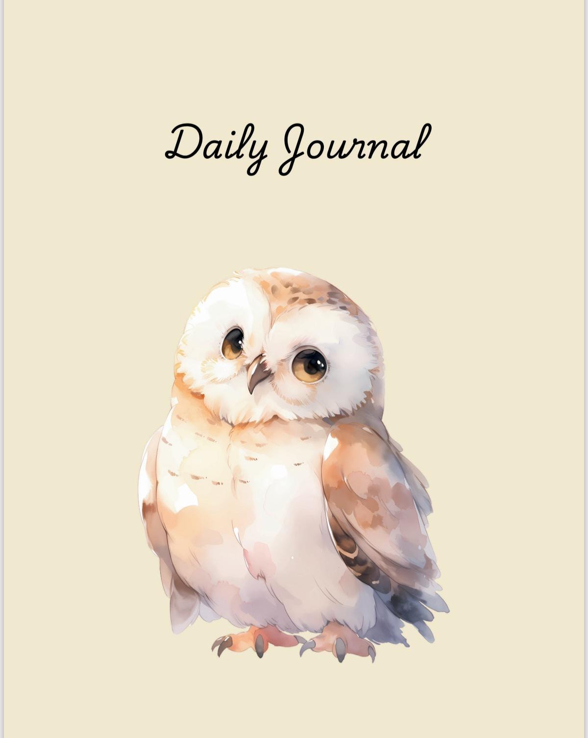 Woodland Owl Journal | Nature Inspired Writing Notebook, Wildlife Diary