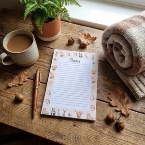 Woodland Animals Notebook | Forest Theme Stationery, Rustic Cottagecore Notes