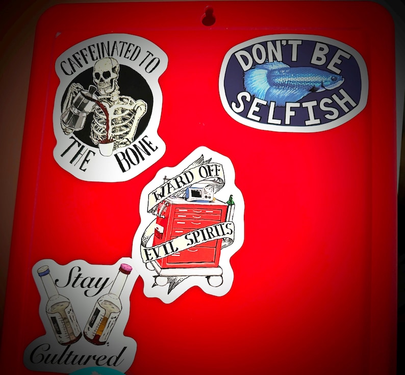 Crash Rescue Sticker Crash Cart Ward off Evil Spirits Kiss-cut Stickers | Emergency Medicine ...