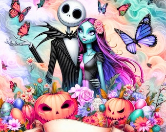 Jack & Sally Tumbler PNGs