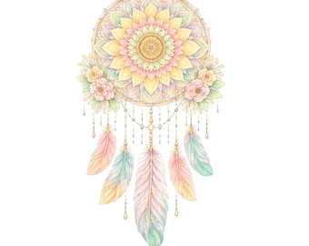 Sunflower Dreamcatcher PNG