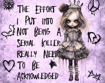 Goth Girl Tumbler PNG