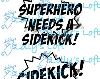 Superhero Sidekick SVG EPS cut File for Silhouette
