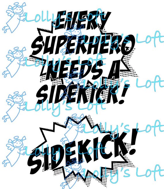 Superhero Sidekick Svg Eps Cut File For Silhouette Etsy