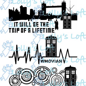 Dr Who Whovian SVG EPS cut File for Silhouette