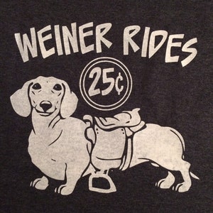 Dachshund, weiner dog - Weiner Rides t-shirt