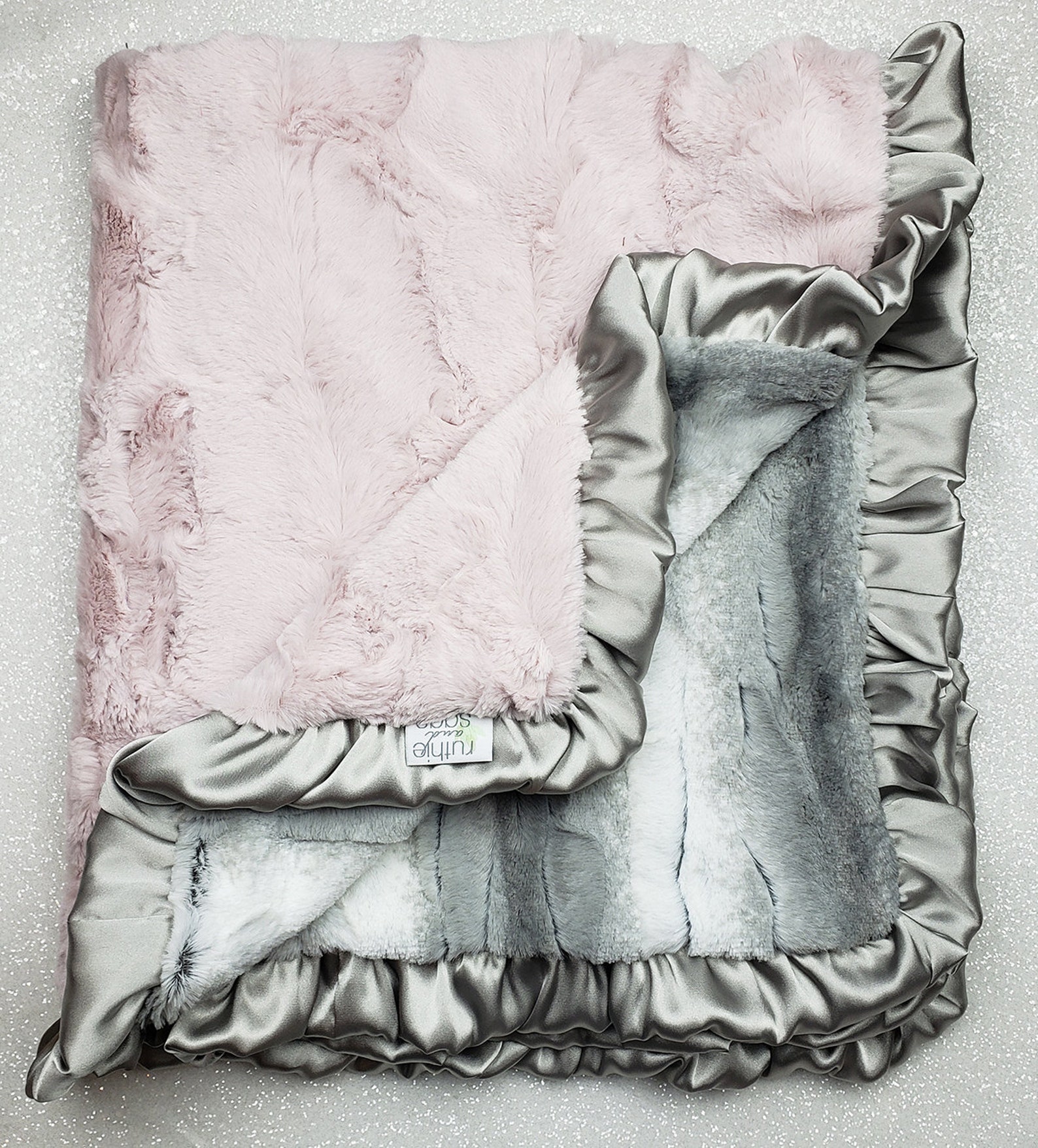 Minky Blanket Faux Fur Throw Baby Blanket Baby Girl Etsy