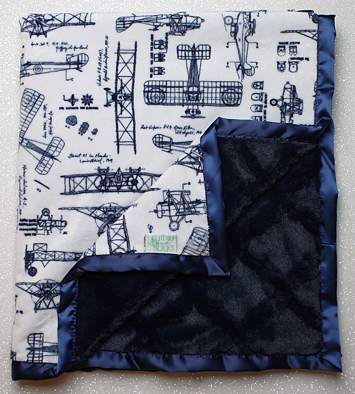 Baby Minky Aviator Blanket Airplane Blanket Airplane Etsy