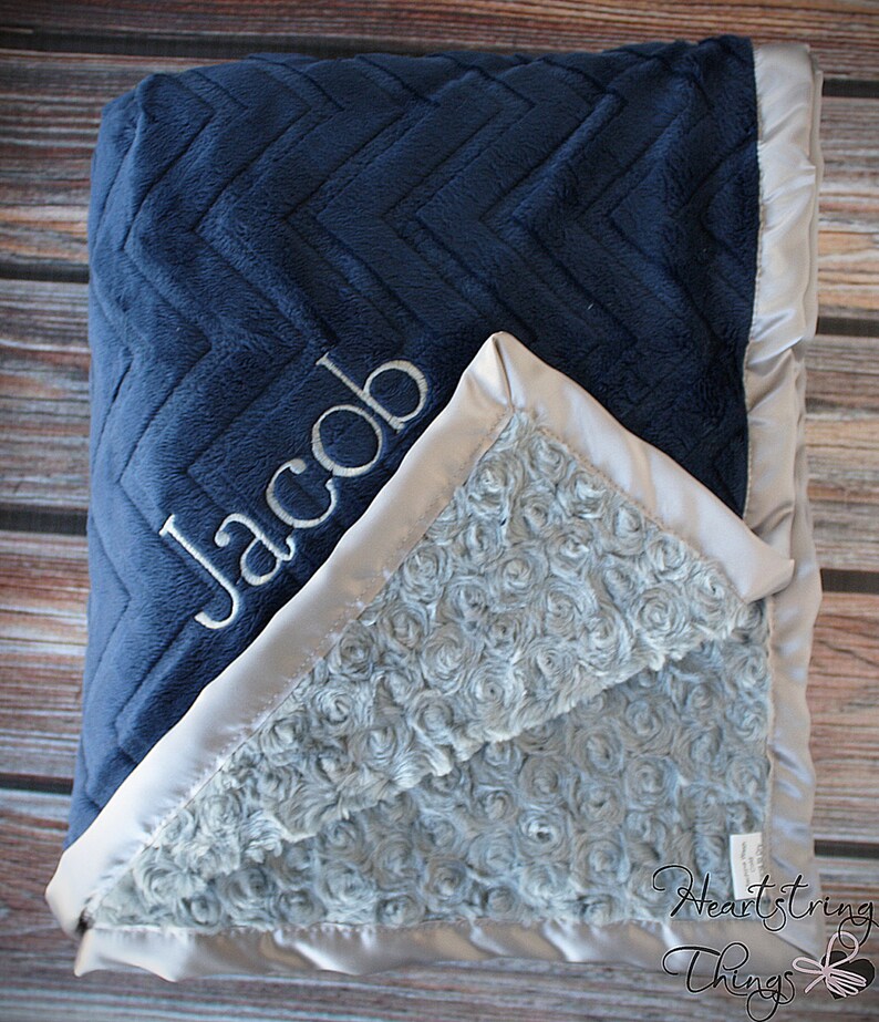 Embroidered Minky Blanket Gift for Baby Baby Boy Etsy
