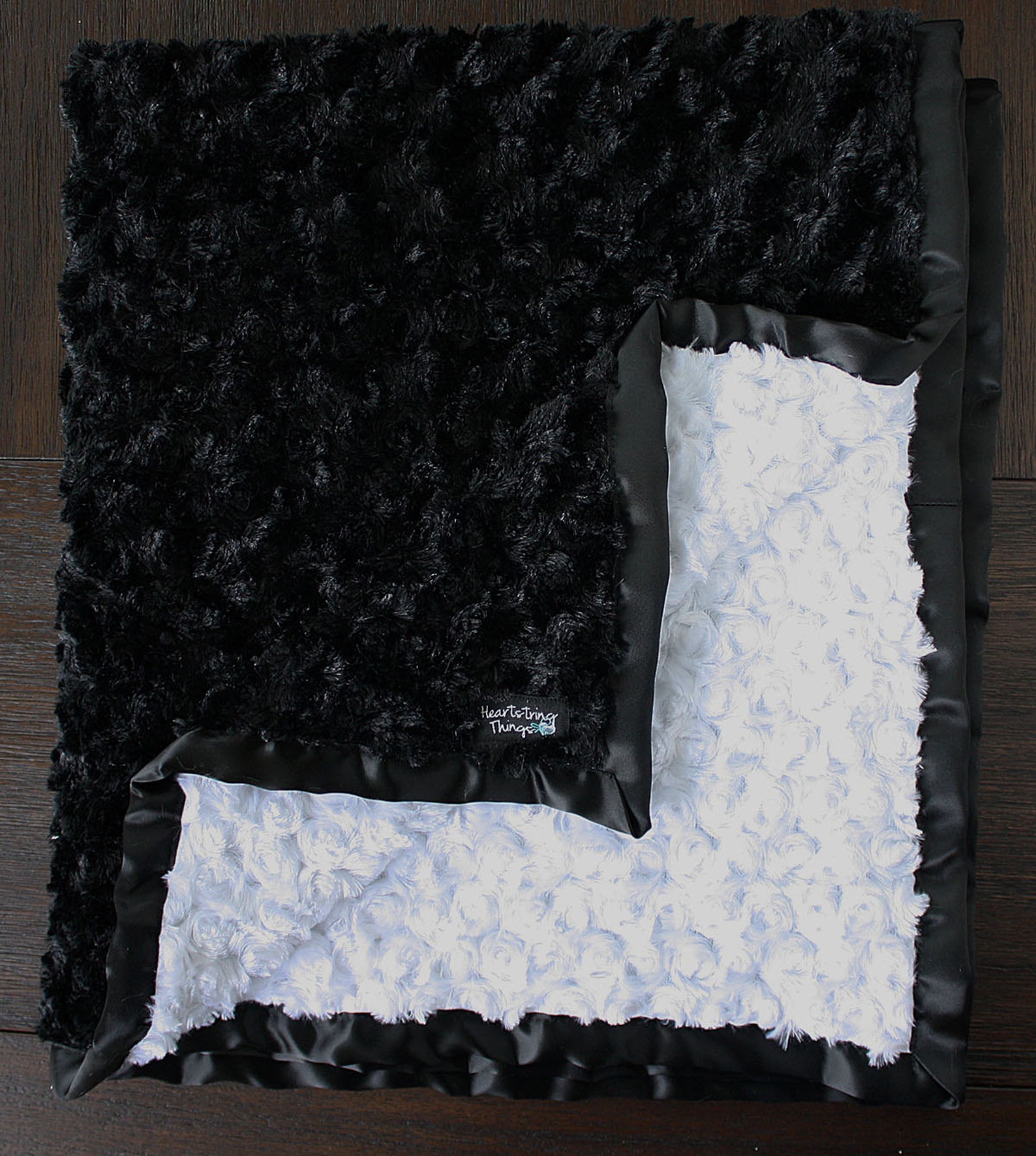 Minky Blanket Black and White Blanket Fluffy Blanket Soft Etsy