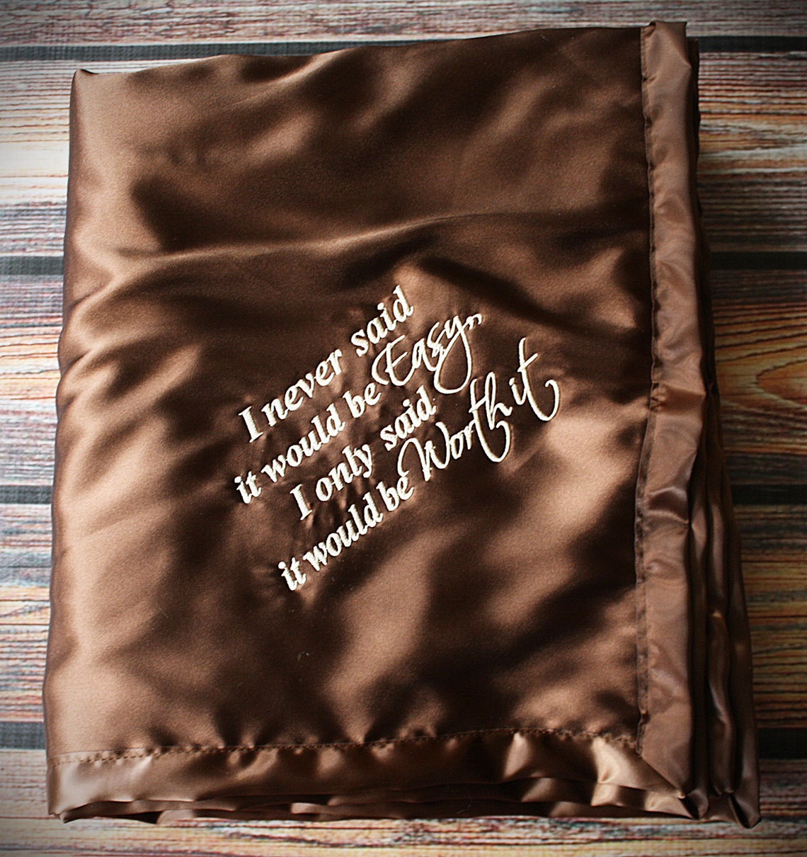 Add Embroidery Quote to Blanket Minky Blanket Etsy