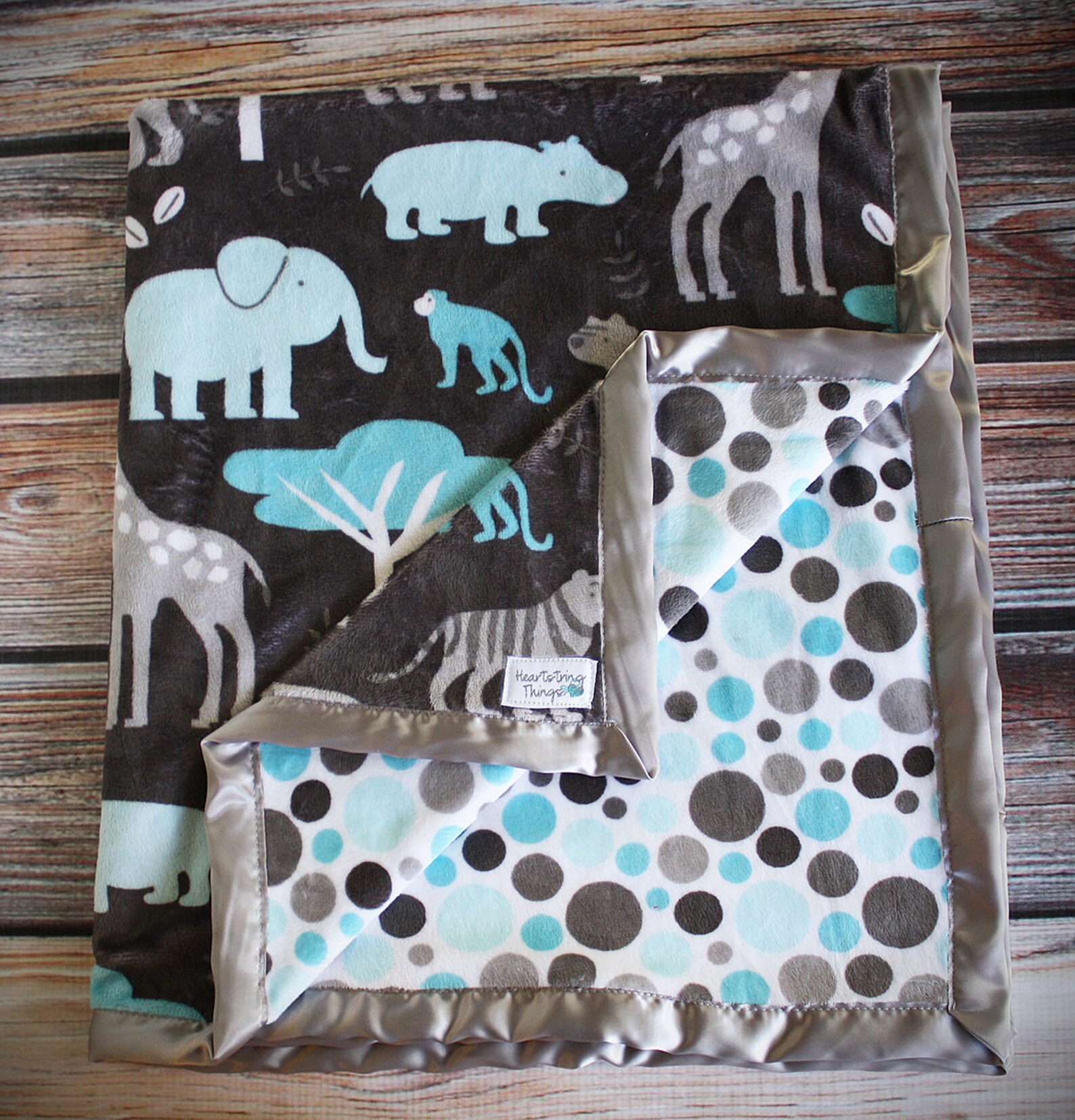 Minky Blanket Baby Boy Baby Girl Jungle Blanket Animal Etsy