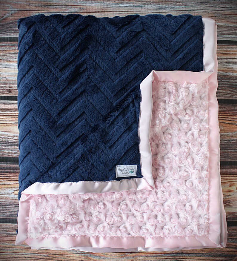 Minky Blanket Baby Boy Blanket for Boy Chevron Blanket Etsy